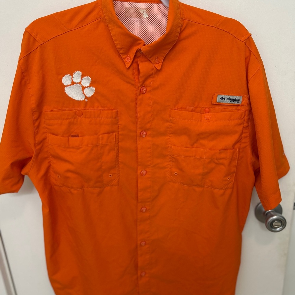 Clemson University TigersFishing Shirt Columbia PFG  Vented Large See Measurment